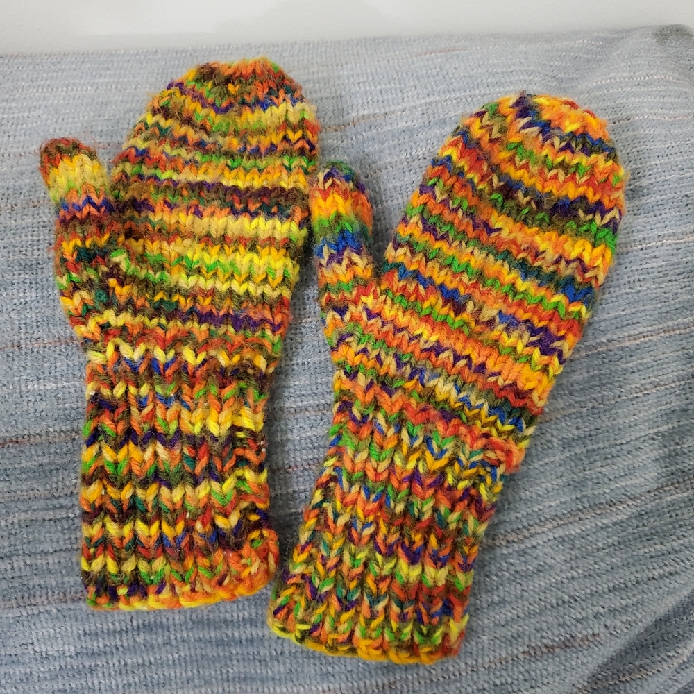 Homemade Mittens, Size Small